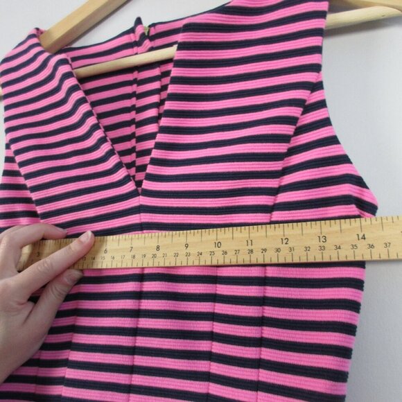 Lilly Pulitzer Brielle Dress Mini XXS Pink Striped Fit & Flare Cotton Blend 438 - Picture 9 of 12
